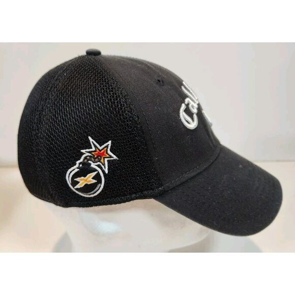 Callaway V Tour Authentic Black Golf Hat Cap X2Hot Odyssey S/M Embroidered Logo - Picture 4 of 8